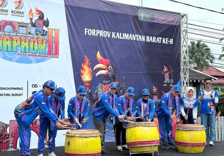 Polres Singkawang Amankan Pembukaan FORPROV II Kalbar 2026, Ribuan Peserta Meriahkan Semangat Sportivitas di Kota Singkawang