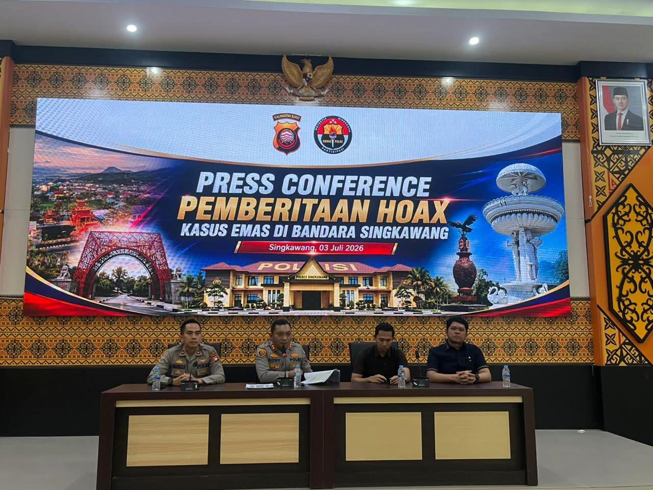 Polres Singkawang Tegaskan Pemberitaan Kasus Emas di Bandara Merupakan Hoaks, Seluruh Dokumen Dinyatakan Sah
