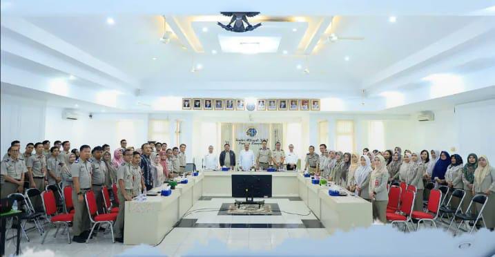 Rapat Perdana Internalisasi yang dipimpin oleh Kepala Kantor Wilayah BPN Provinsi Lampung, Drs. Suwito, S.H., M.Kn.