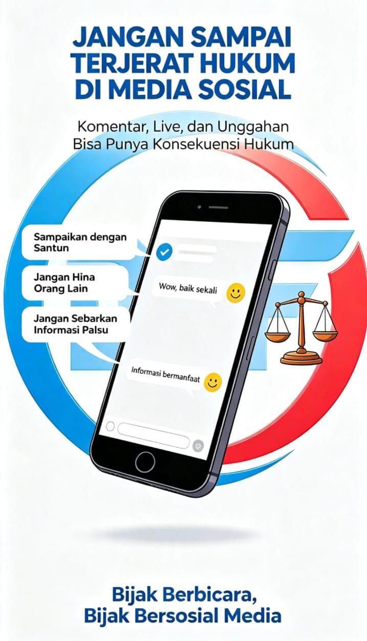 PERINGATAN KEPADA SELURUH MASYARAKAT: BIJAKLAH BERMEDIA SOSIAL AGAR TIDAK TERJERAT HUKUM