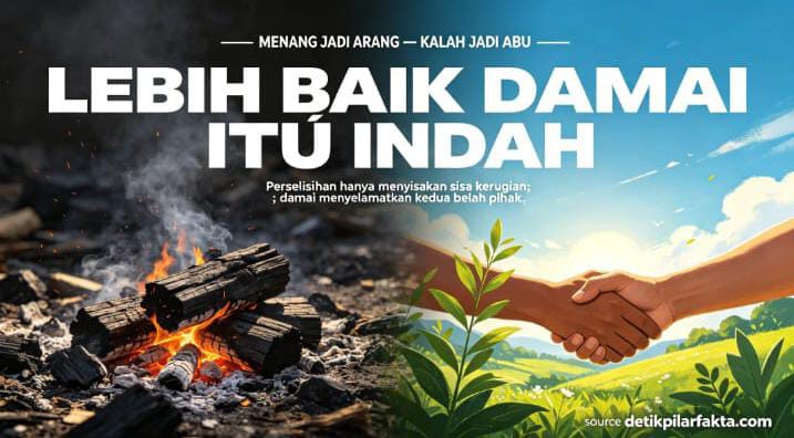 ARTI MENDALAM: MENANG JADI ARANG, KALAH JADI ABU — DAMAI ITU INDAH