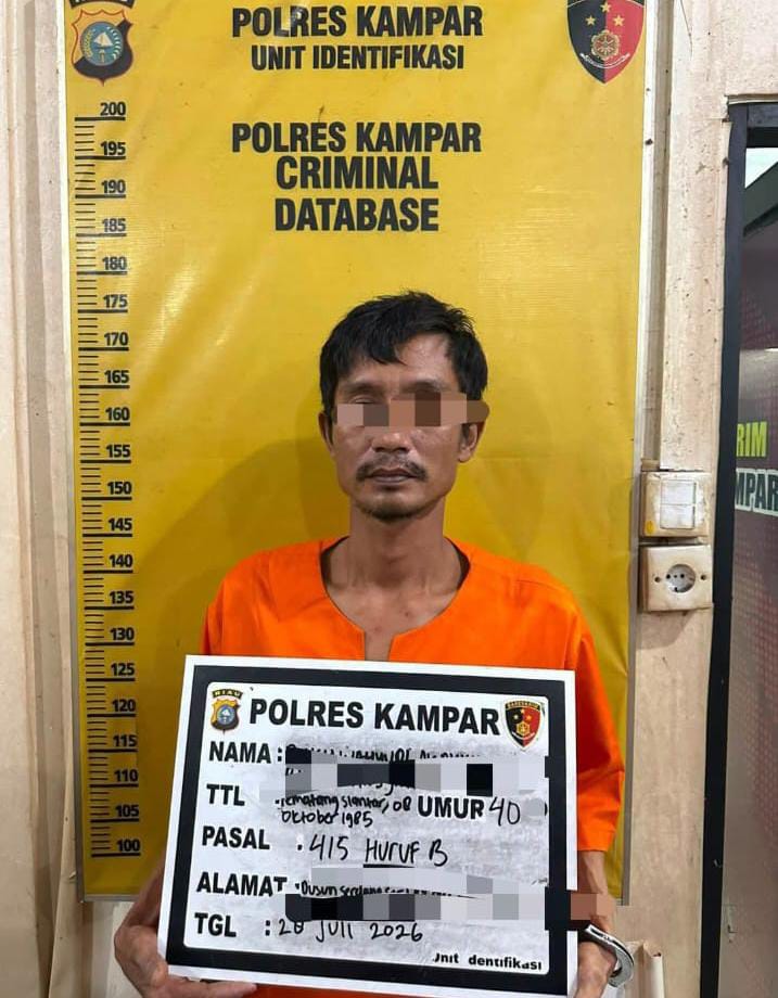 Polres Kampar Tangkap Pelaku Pencabulan Pada Dua Anak Kandungnya!