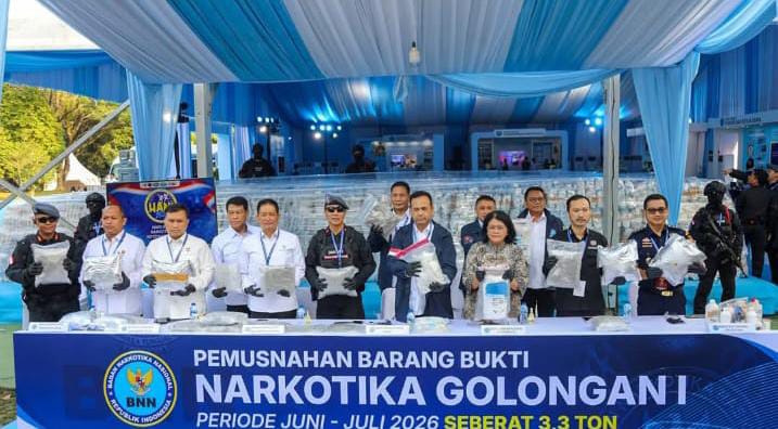BNN MUSNAHKAN BARANG BUKTI NARKOTIKA PADA PERINGATAN HANI 2026, TEGASKAN KOMITMEN BERANTAS JARINGAN NARKOTIKA
