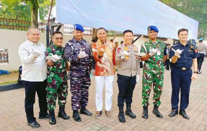 KOMANDAN POLISI MILITER KODAERAL II HADIRI KONFERENSI PERS PENGUNGKAPAN KASUS NARKOTIKA DAN PEMUSNAHAN BARANG BUKTI