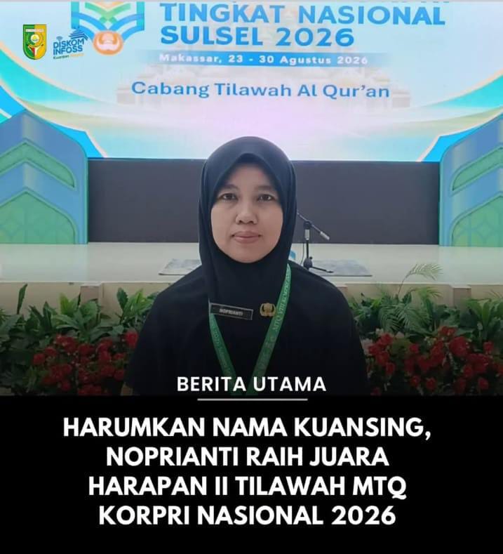 NOPRIANTI RAIH JUARA HARAPAN II TILAWAH AL-QUR'AN MTQ KORPRI TINGKAT NASIONAL 2026