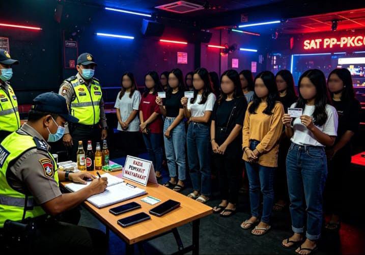 Satpol PP-PKP Kuansing Tertibkan Penyakit Masyarakat, 12 Orang Diamankan