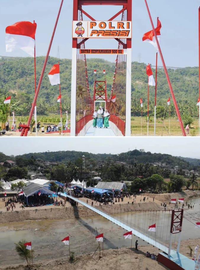 Presiden Prabowo Subianto meresmikan 3.395 jembatan yang